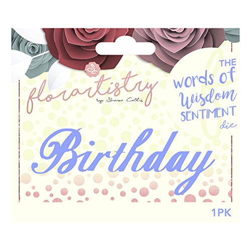 Florartistry Word Die – Geburtstag, Metall, braun, 12.1 x 13.9 x 0.8 cm von Florartistry