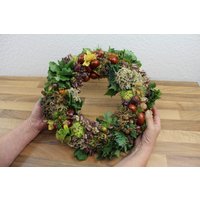 Ø 37 cm Herbstkranz Produktion Auf Bestellung, Kastanienkranz, Türkranz Kastanien, Herbstdeko Tisch, Herbstdeko, Kranz von FlorashopDeutschland