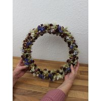 Trockenblumenreifen 38 cm | Floralhoop Trockenblumen Metallring Geschenk Türkranz Wanddeko Blumenreifen Blumenring von FlorashopDeutschland