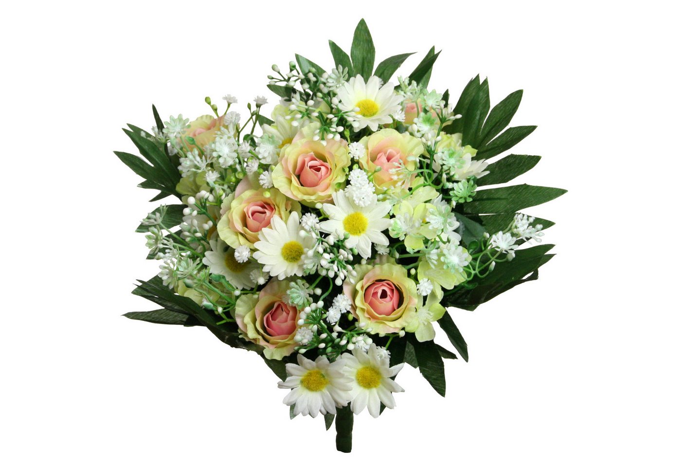 Kunstblumenstrauß Kunstblume Strauß Rose-Margerite Blumenstrauß 37cm GELB-ROSA, Floratexx GmbH Kunstblumenstrauß Kunstblume Strauß Rose-Margerite Blumenstrauß 37cm GELB-ROSA, Floratexx GmbH von Floratexx GmbH