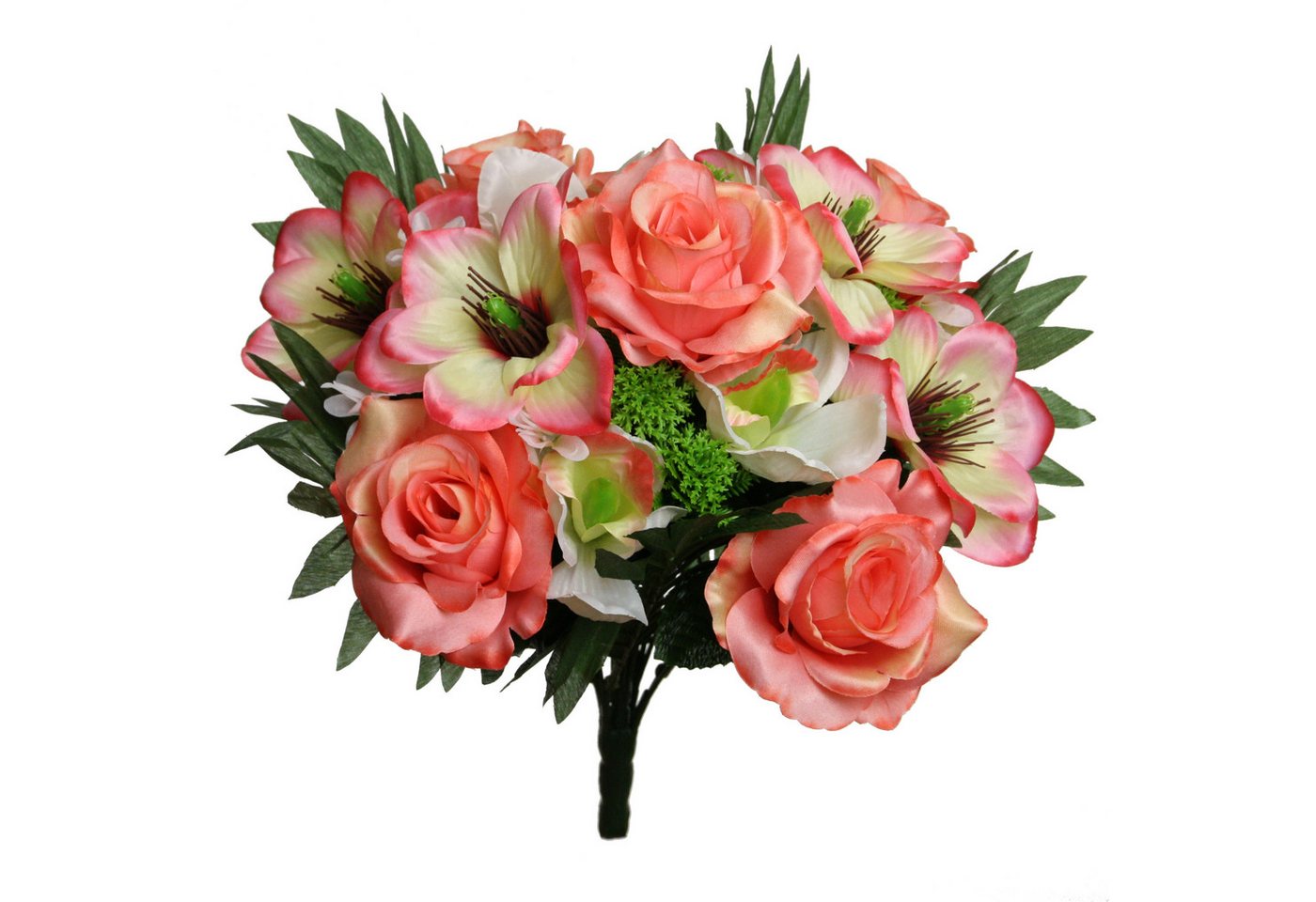 Kunstblumenstrauß Kunstblume Strauß Rosen-Magnolie-Cymbidie Blumenstrauß 40cm PFIRSICH, Floratexx GmbH Kunstblumenstrauß Kunstblume Strauß Rosen-Magnolie-Cymbidie Blumenstrauß 40cm PFIRSICH, Floratexx GmbH von Floratexx GmbH