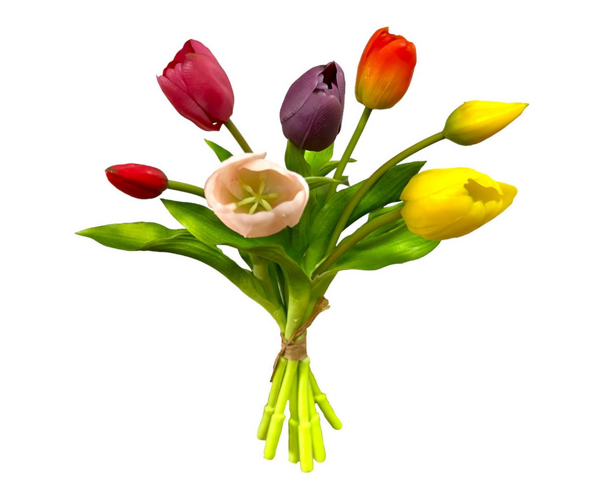 Kunsttulpe Künstlicher Tulpenstrauß mit 7 Tulpen 30cm. BUNT, Floratexx GmbH Kunsttulpe Künstlicher Tulpenstrauß mit 7 Tulpen 30cm. BUNT, Floratexx GmbH von Floratexx GmbH