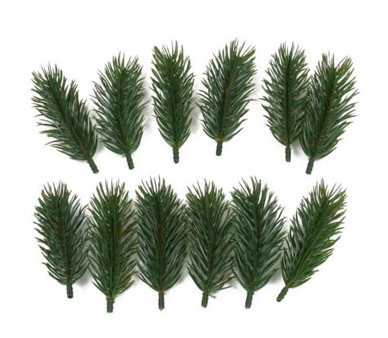 Kunstzweig Künstliches Tannenstreu, 12x Tannenspitzen 9cm. Tannenzweige, Triebe, Floratexx GmbH von Floratexx GmbH