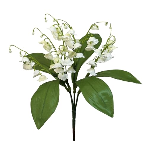 Floratexx Künstlicher Maiglöckchenbusch ca. 20cm. Creme-Weiß. Kunstblume Maiglöckchen Frühlingsdekoration Osterdeko Osterblume von Floratexx