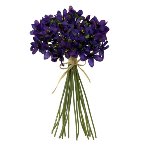 Künstlicher Veilchenbund ca. 24cm LILA. 18x Veilchen Kunstpflanze Kunstblume Blumenstrauß Dekoration für Frühling von Floratexx