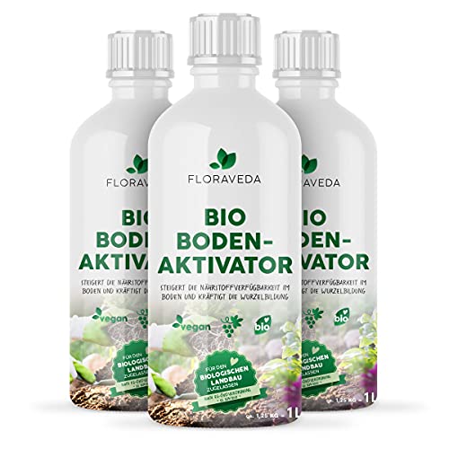 Floraveda – Bio-Bodenaktivator (3 Liter) aus hochwertigem Traubentrester für Blumen, Zier- & Nutzpflanzen – Vegane Pflanzennahrung ohne chemische Zusatzstoffe für widerstandsfähige Pflanzen von Floraveda