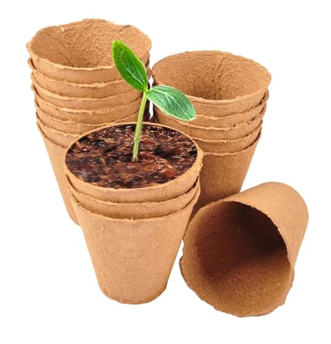 Anzuchttöpfe 16 Stück Ø8cm Pflanzschalen Aussaattöpfe Ziehtöpfe Blumentöpfe von Floraworld