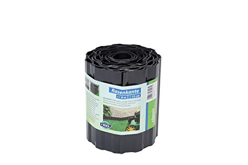 Floraworld 012933 Rasenkante Classic anthrazit 9 m x 15 cm von Floraworld