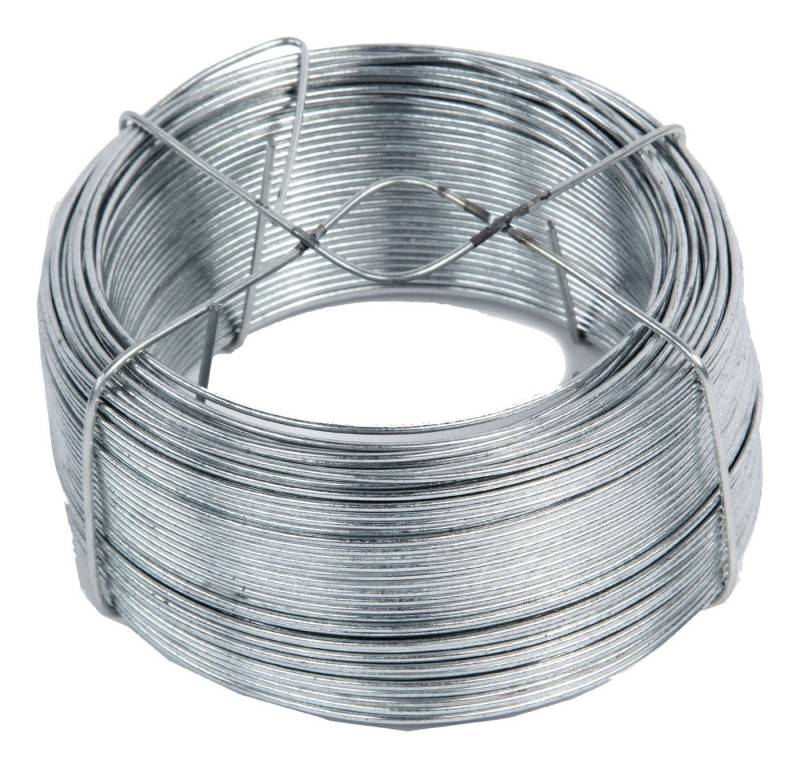 Floraworld Bindedraht, Drahtspinne 65m 1,4 mm verzinkt von Floraworld