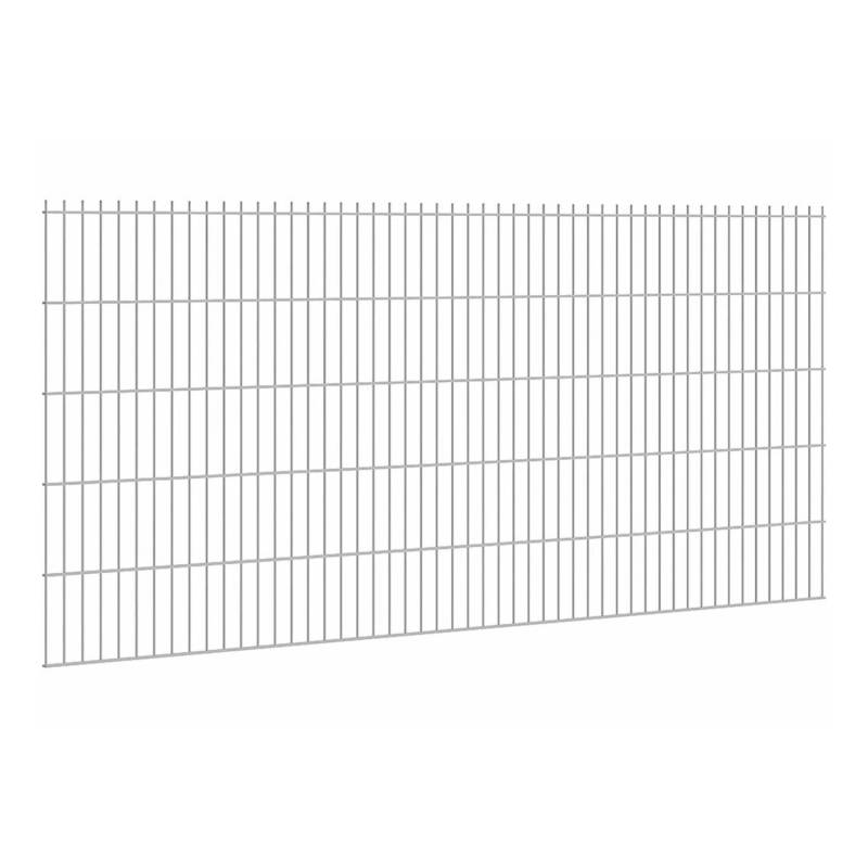 Floraworld Doppelstabmattenzaun Stärke 6/5/6 Verzinkt 103 cm x 251 cm von Floraworld