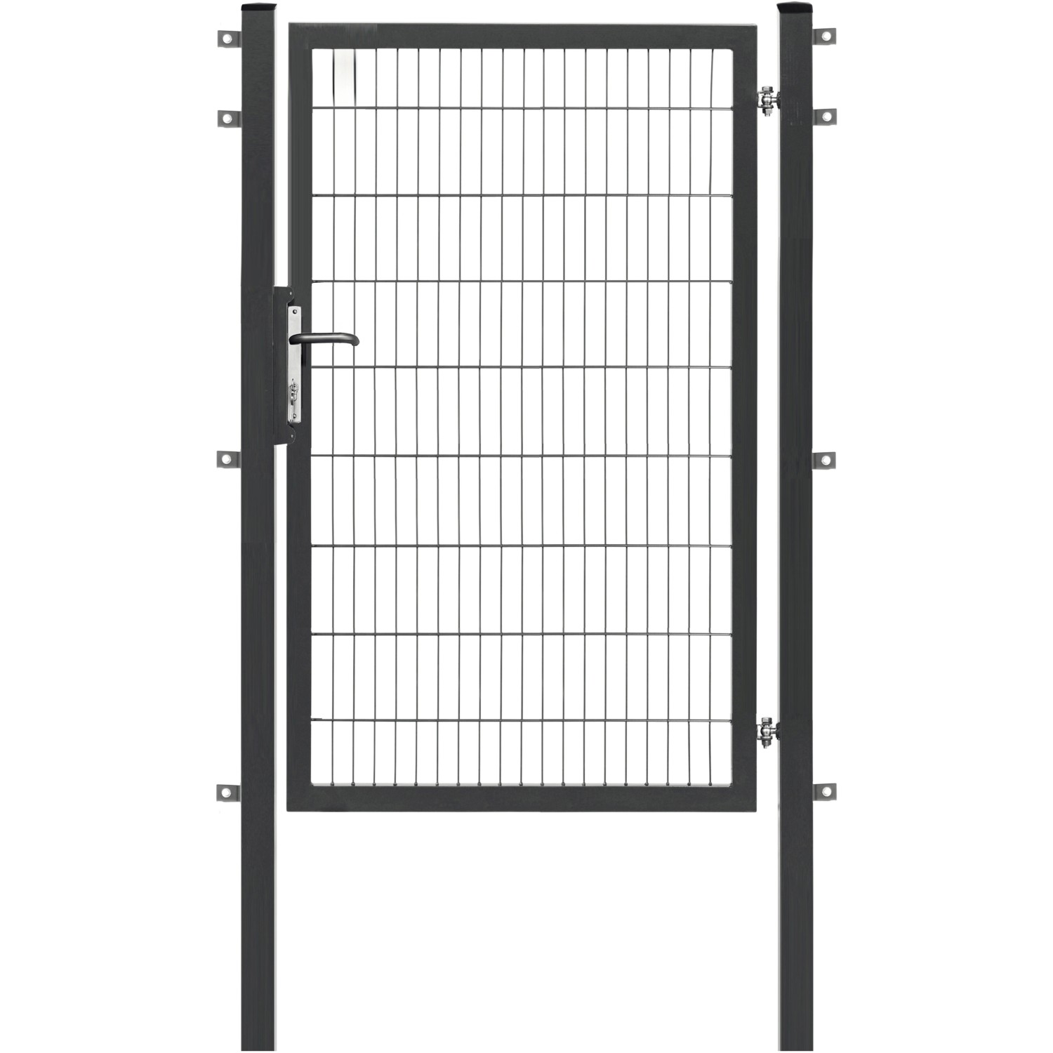 Floraworld Einzeltor Premium Doppelstabmattenfüllung Anthrazit 180 cm x 120 cm von Floraworld