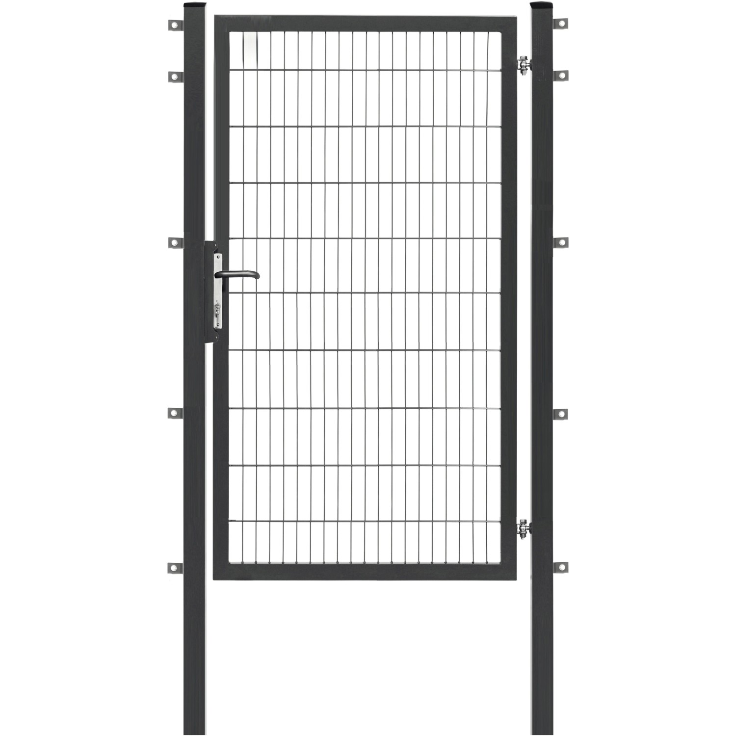 Floraworld Einzeltor Premium Doppelstabmattenfüllung Anthrazit 200 cm x 120 cm von Floraworld