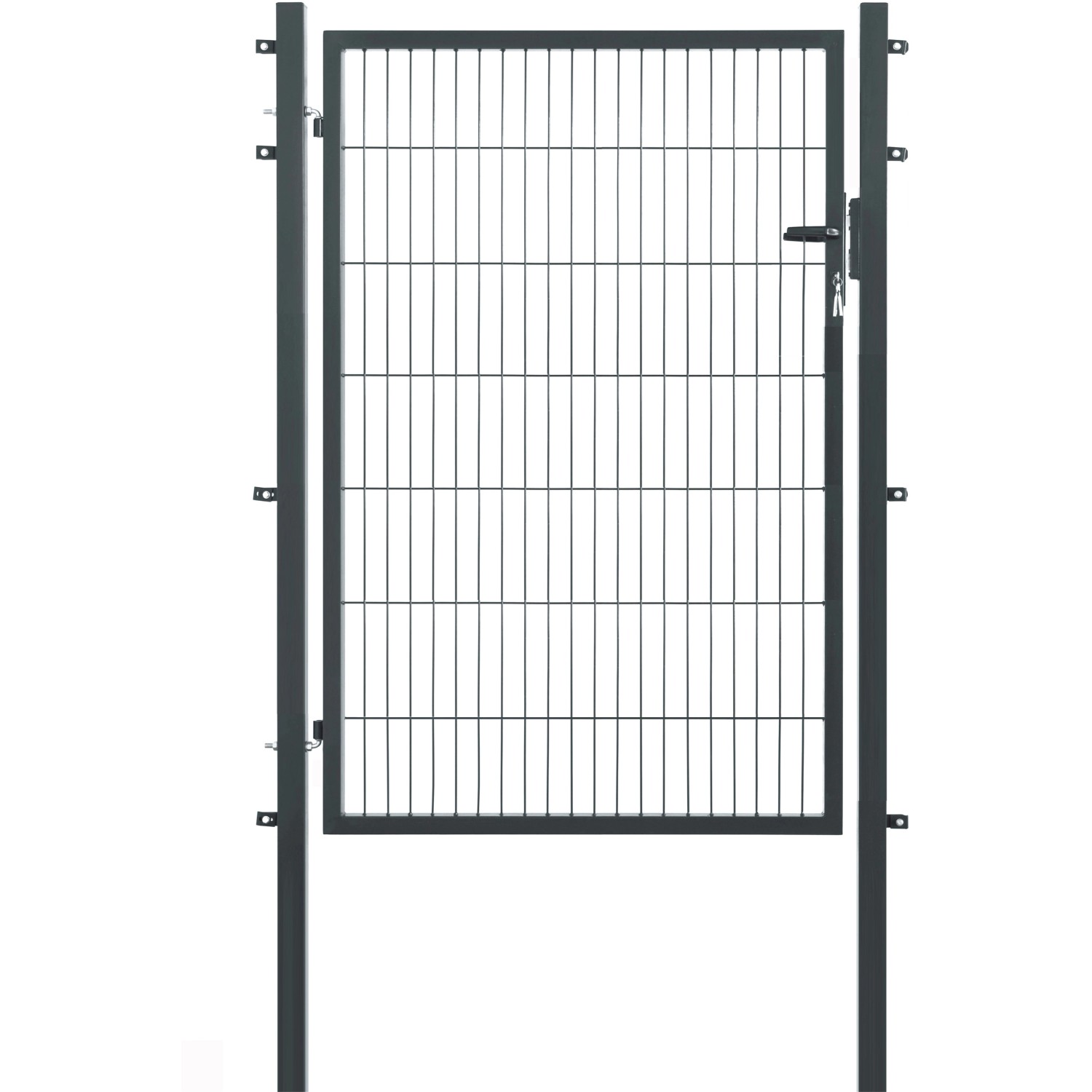 Floraworld Einzeltor für Doppelstabmattenzaun Anthrazit 140 cm x 120 cm von Floraworld