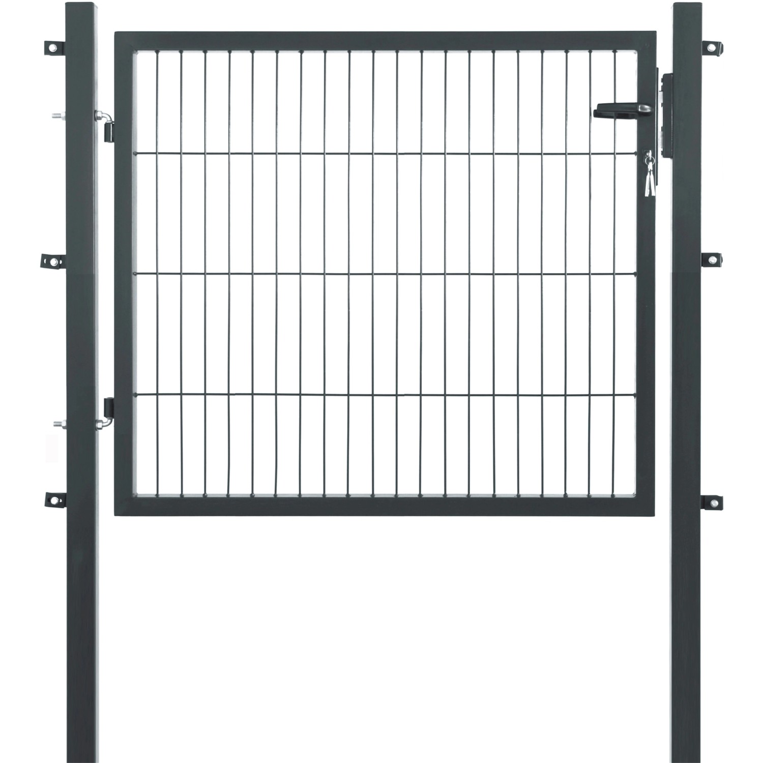 Floraworld Einzeltor für Doppelstabmattenzaun Anthrazit 80 cm x 120 cm von Floraworld