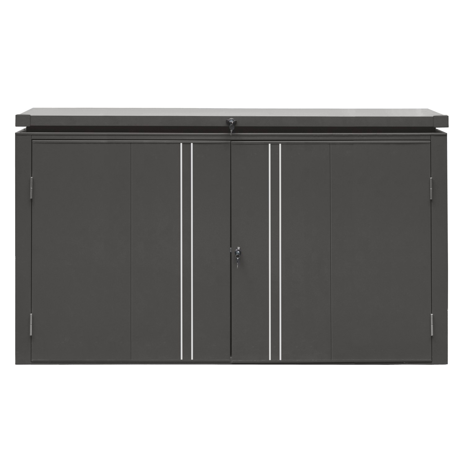 Floraworld Mülltonnen-Garage Premium bis 3 Mülltonnen à 240 l Schwarz-Metallic Floraworld Mülltonnen-Garage Premium bis 3 Mülltonnen à 240 l Schwarz-Metallic von Floraworld