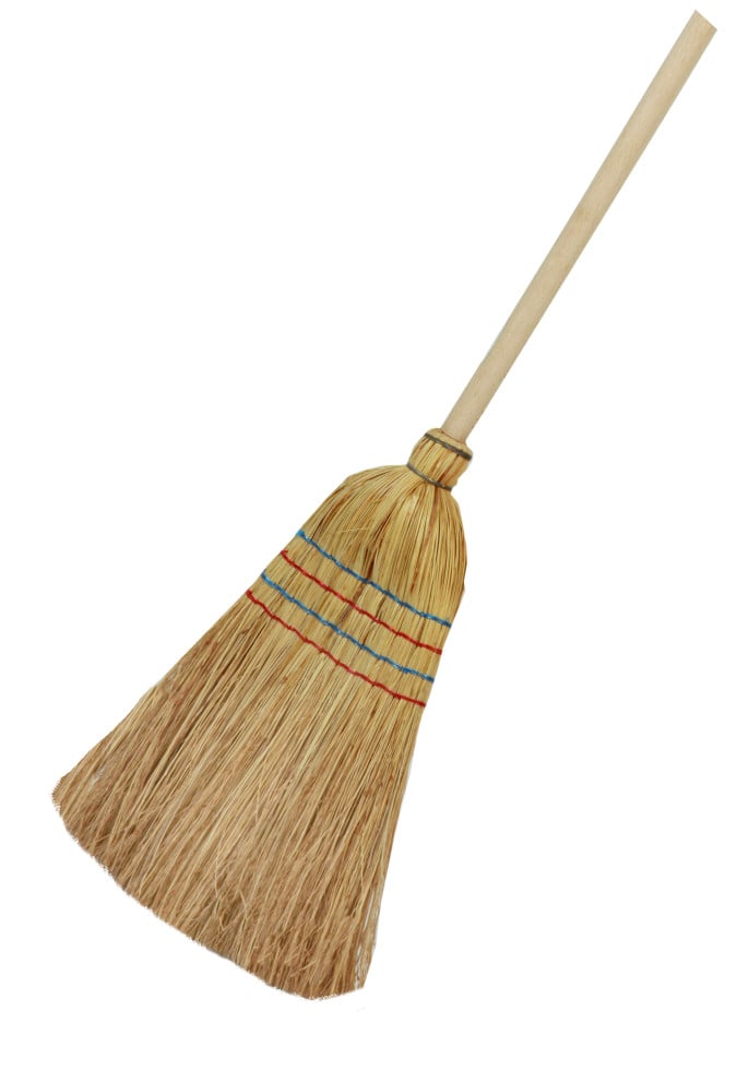 Floraworld Reisstrohbesen mit Stiel Classic 25 cm Arbeitsbreite von Floraworld