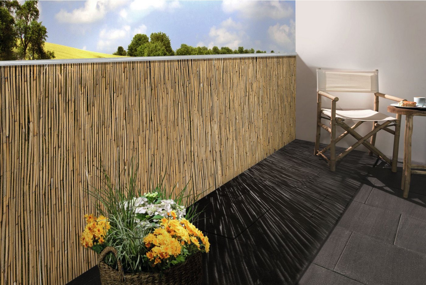 Floraworld Sichtschutzzaunmatten, Schilfrohrmatte 100 x 600 cm comfort plus von Floraworld