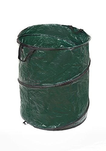 Gartenabfallsack Pop-up 168 Liter, Höhe 70 cm, Ø 55 cm, Springsack, Gartensack, Garten Bag, Laubsack, Wäschesack, Multifunktionssack, Polyethylengewebe, 2 Tragegriffe grün von Floraworld