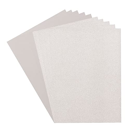 Vaessen Creative 800208-001 Florence Cardstock (216g/m²) & Glitzerpapier (250g/m²), Silber, DIN A4, 10 Stück, für Scrapbooking, Kartenherstellung, Stanzen und andere Papierbasteleien von Vaessen Creative