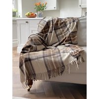 stewart Natural Dress Tartan Decke Aus Recycelter Wolle Von Florence Lilly von FlorenceLilly