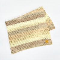 Babydecke Kinderwagendecke Tagesdecke Unisex Neutral Beige Creme Braun Handmade Unikat von FlorentinasPahihi