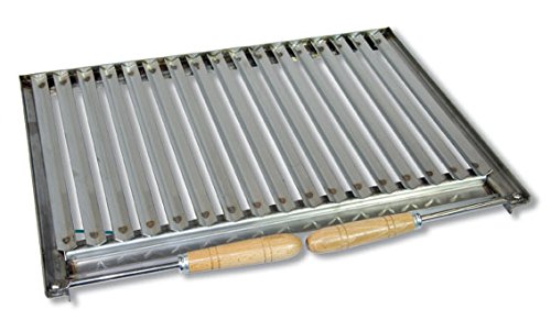 Flores Cortés 38910 – Grill Grillpfanne Edelstahl mit recogegrasas, 47 x 37 x 2 cm, Edelstahl von Flores Cortés