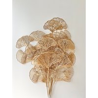 Künstliches Gingko-Palmen-Fächerblatt | Gold-Weiß-Rose-Silber | Getrocknete Blume Blumenmuster Boho Gesteck Diy Trockenblumen Hochzeitsstrauß von FlorettePreserves