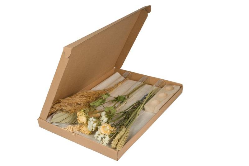 Trockenblume Getrocknete Blumen mit Vasen - natural, Floriette von Floriette