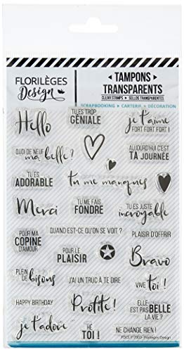 florilèges Design fdcl117003 Stempel Clear Ich T Adore Kunststoff transparent 21 x 11 x 0,4 cm von Florilèges Design