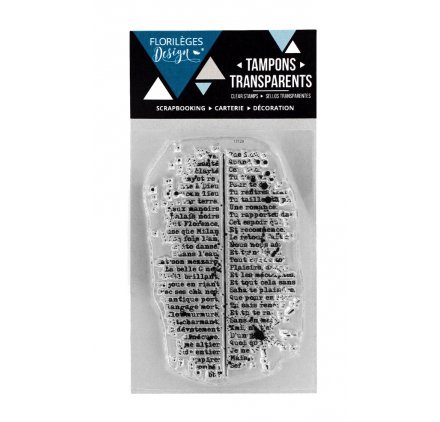 Florilèges Design 1 transparenter Stempel – Capsule Mars 2018' gesprenkelter Text FDCL318006, 5 x 7,5 cm von Florilèges Design