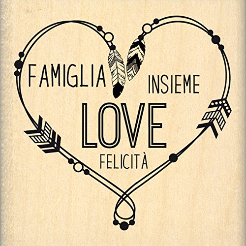 Florilèges Design Cuore in Rilievo Stempel, Holz, 6 x 6 x 2,5 cm von Florilèges Design