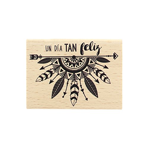 Florilèges Design Día Tan Feliz Stempel, Holz, 6 x 8 x 2,5 cm von Florilèges Design