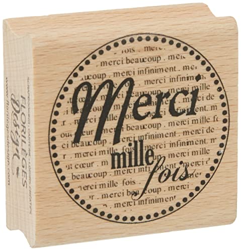 Florilèges Design FD208033 Stempel Danke Mille mal Scrapbooking, 5 x 5 x 2,5 cm von Florilèges Design