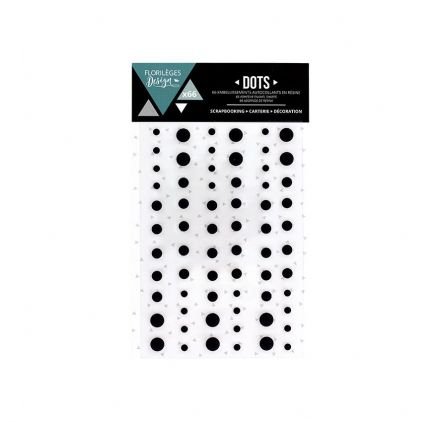 Florilèges Design FDEN21 Dots, schwarz/weiß, 80x155mm von Florilèges Design