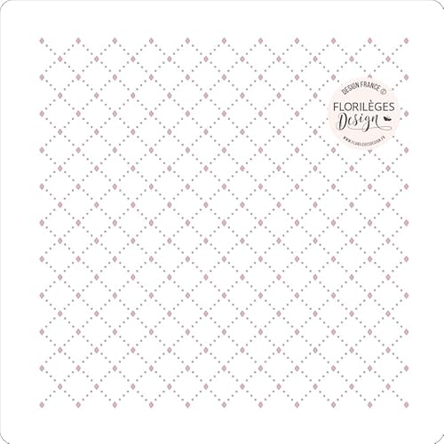 Florilèges Design FDS124002 Schablone, Kunststoff, weiß, Dimensions : 15 x 15 cm von Florilèges Design