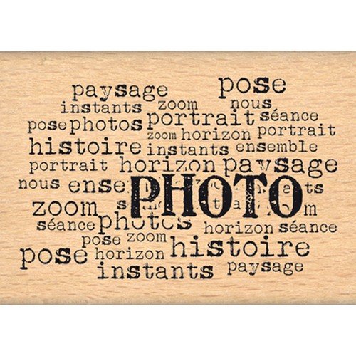 Florilèges Design fe213025 Stempel Scrapbooking Text Foto beige 5 x 7 x 2,5 cm von Florilèges Design