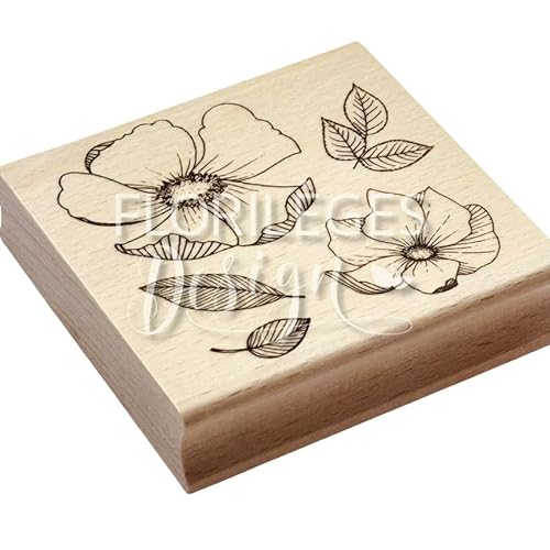 Florilèges Design FF124016 Stempel aus Holz, Dimensions : 8 x 8 cm von Florilèges Design