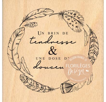 Florilèges Design FGA322014 Holzstempel, Farbe: Holz, 10 x 10 cm von Florilèges Design