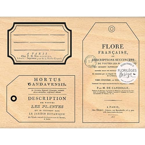 Florilèges Design FH223019 Stempel aus Holz, Gummi, beige, 10 x 13 cm von Florilèges Design