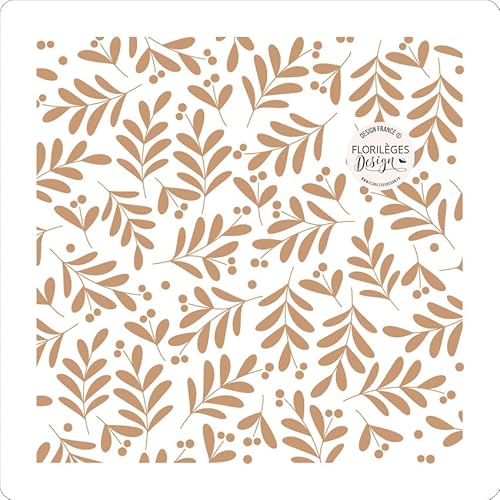 Florilèges Design Schablone, Weiß, 15 x 15 cm von Florilèges Design