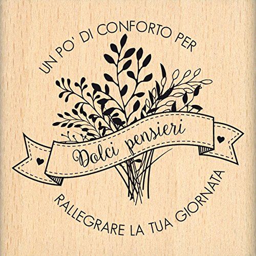 Florilèges Design Wort Di Conforto Stempel, Holz, 7 x 7 x 2,5 cm von Florilèges Design