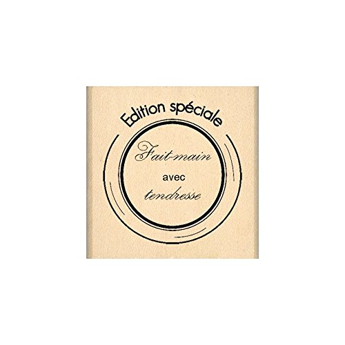 Florilèges Design fb108061 Stempel Scrapbooking handgefertigt mit Zärtlichkeit beige 4 x 4 x 2,5 cm von Florilèges Design