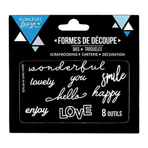 Florilèges Design fdd11704 Werkzeuge Love Metall grau 11,5 x 12,5 x 0,2 cm von Florilèges Design