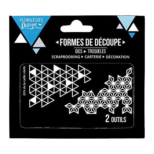 Florilèges Design fdd11710 Werkzeuge Spitzen geometrischen Metall grau 11,5 x 12,5 x 0,2 cm von Florilèges Design
