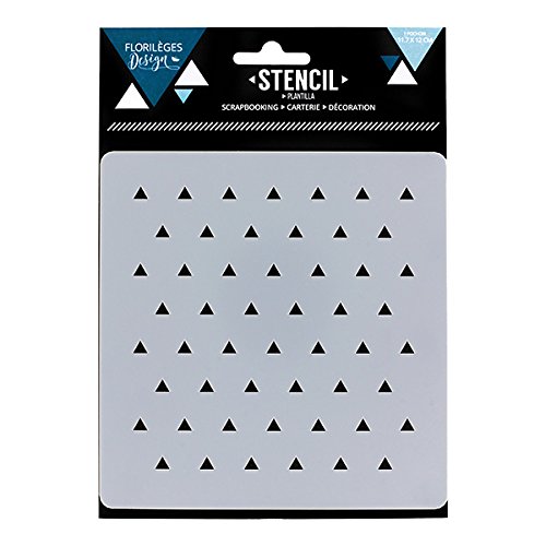 Florilèges Design fds11714 Schablone Mini Triangles Kunststoff weiß 12 x 11, 7 x 0, 1 cm von Florilèges Design