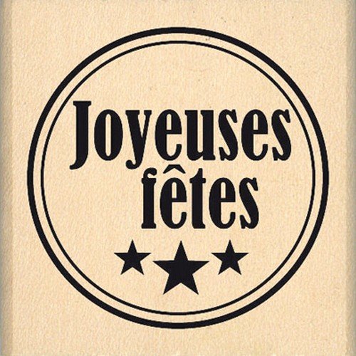 florilèges beige 4 x 4 x 2,5 cm fb213054 Stempel Scrapbooking Happy Birthday Design von Florilèges Design