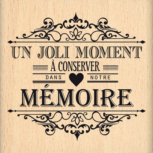 florilèges fe114001 Stempel Scrapbook Design Time to Keep beige 7 x 7 x 2,5 cm von Florilèges Design