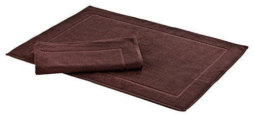 Floringo 2er Set Badvorleger - Badematte Sprint - Duschvorleger ca. 650 g/m² - ca. 50x70 cm - braun von Floringo