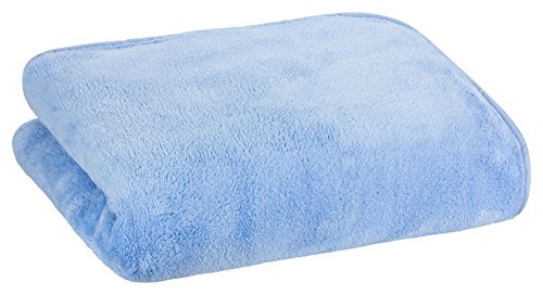 Floringo Luxus Well-Soft Wellness Decke 95° waschbar 150x200 Kuscheldecke extraweich blau von Floringo