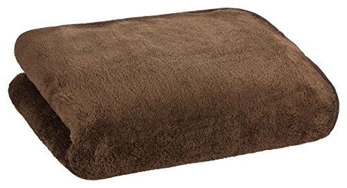 Floringo Luxus Well-Soft Wellness Decke 95° waschbar 150x200 Kuscheldecke extraweich erdbraun von Floringo